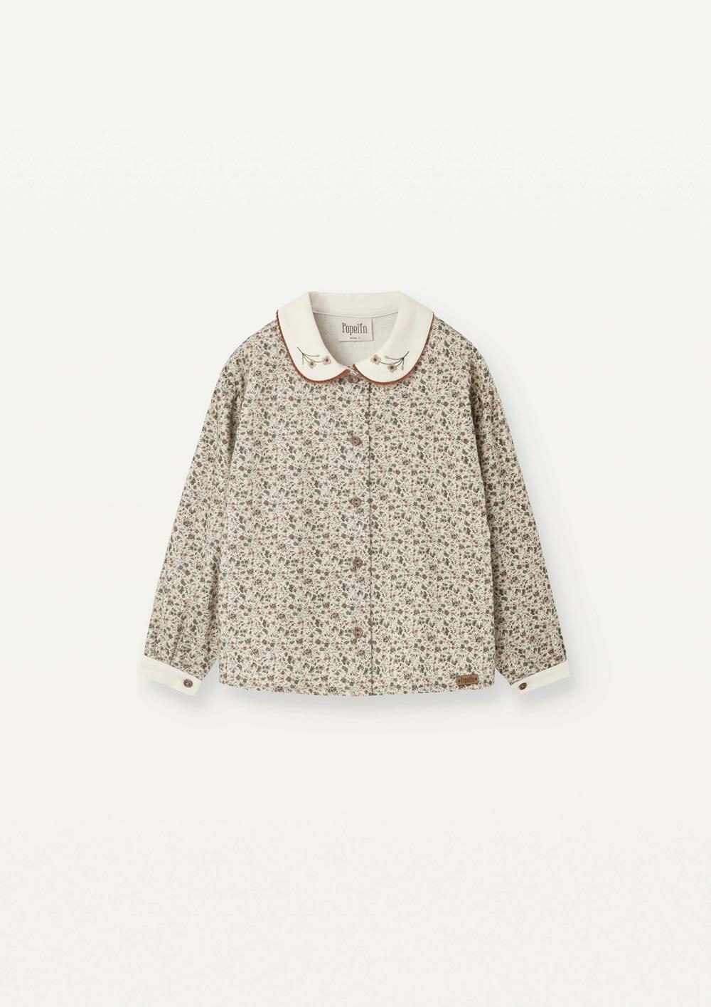 Mod.26.2 Floral print shirt with baby collar and puffed sleeves | AW2526 Mod.26.2 Floral print shirt with baby collar and puffed sleeves