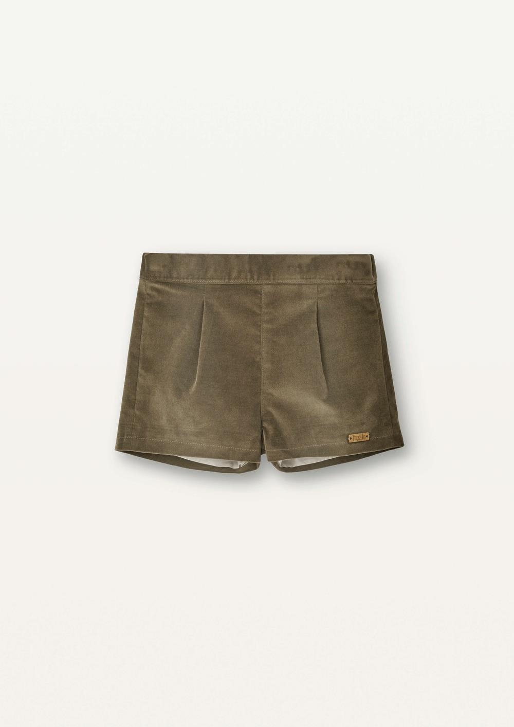 Mod.15.5 Green velvet shorts | AW2526 Mod.15.5 Green velvet shorts