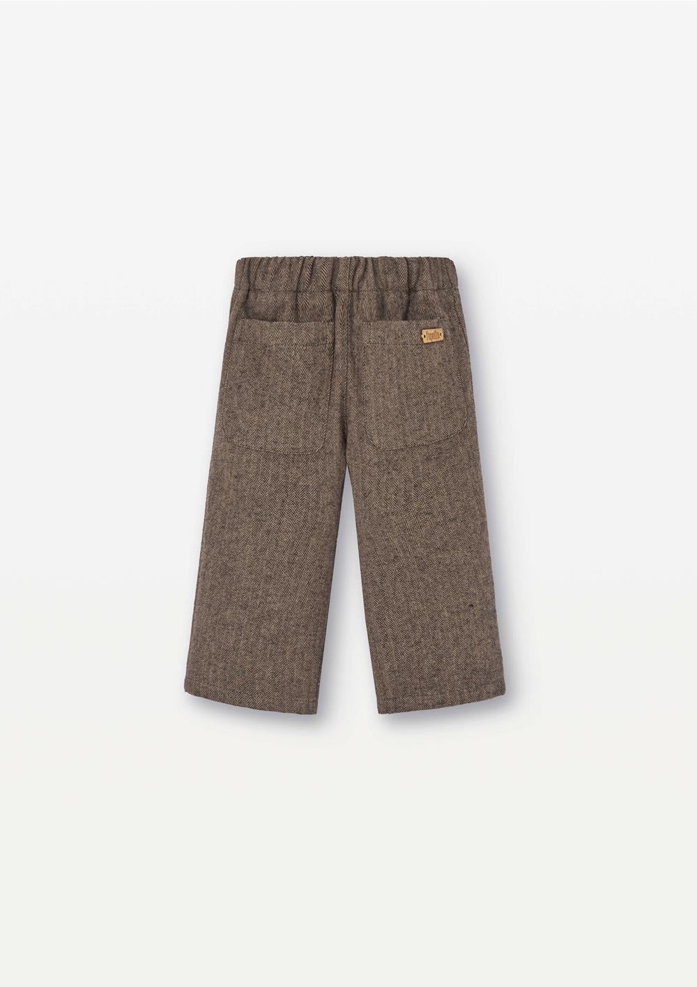 Mod.36.2 Brown micro-herringbone cloth trousers with pockets | AW2526 Mod.36.2 Brown micro-herringbone cloth trousers with pockets