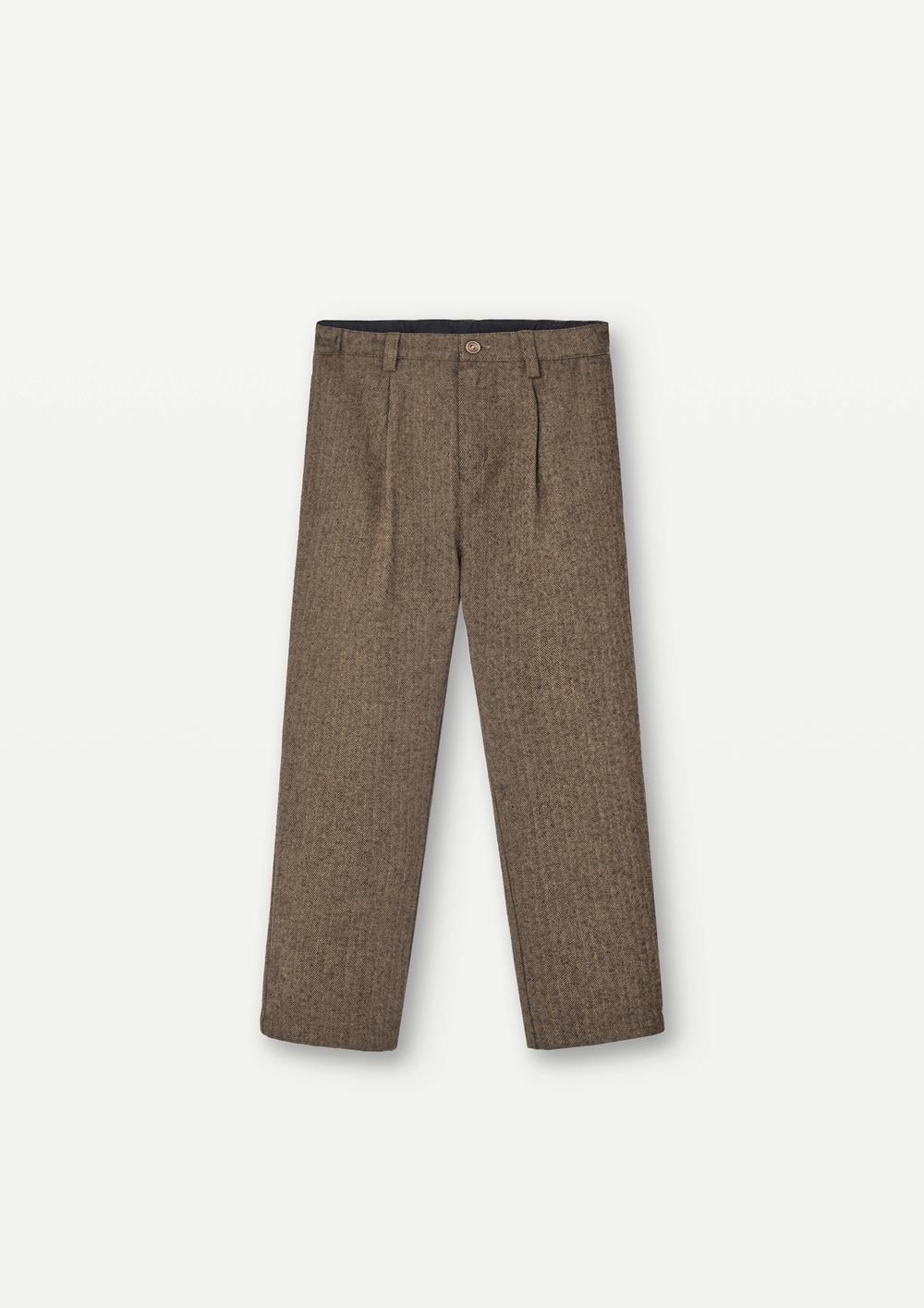 Mod.37.2 Brown micro-herringbone chino trousers | AW2526 Mod.37.2 Brown micro-herringbone chino trousers