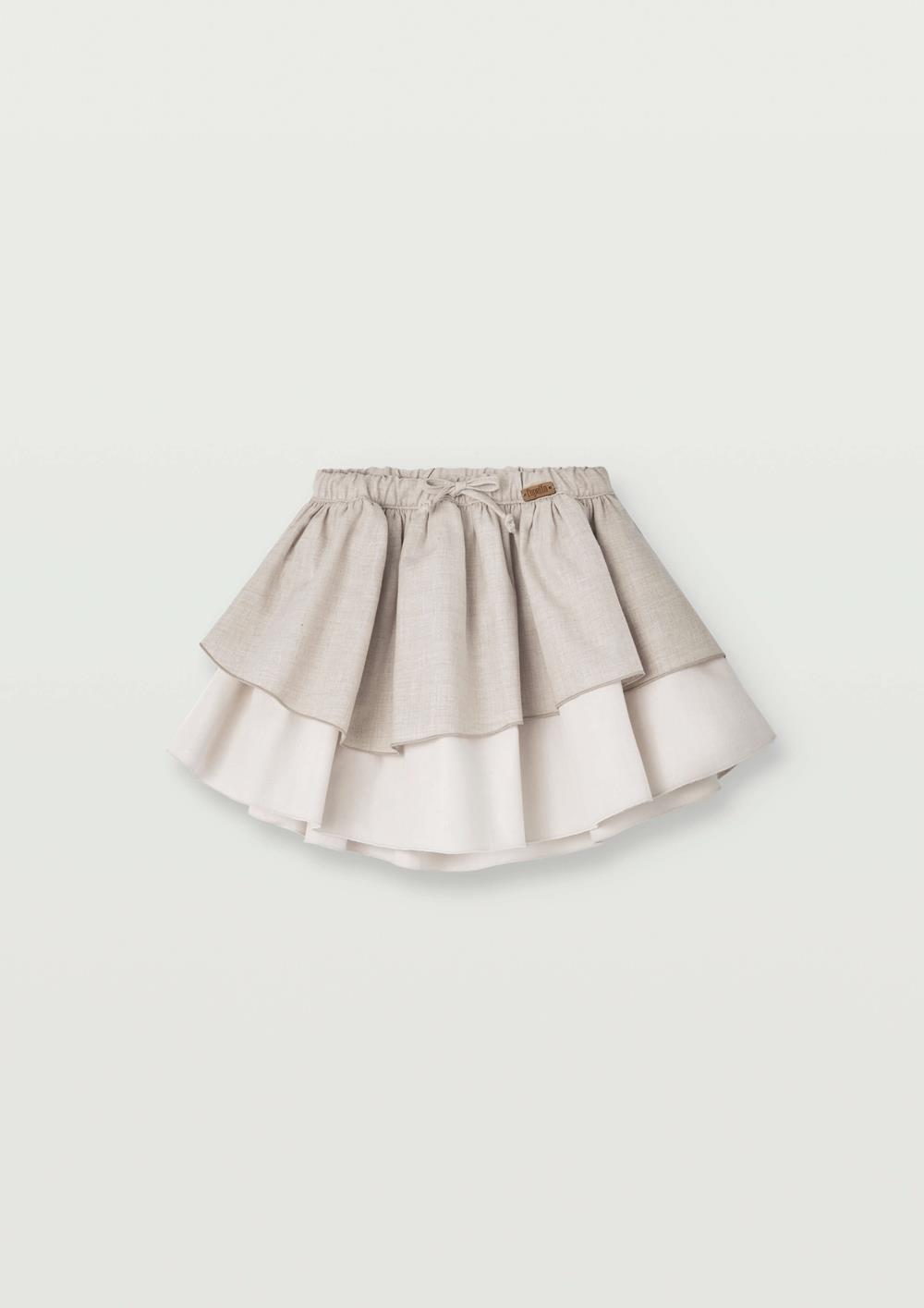 Mod.39.1 Sand double layer short skirt | AW2526 Mod.39.1 Sand double layer short skirt