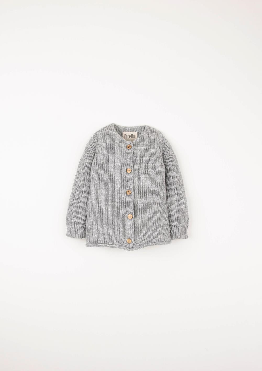 Mod.55.4 Grey melange brioche stitch jacket | AW2526 Mod.55.4 Grey melange brioche stitch jacket