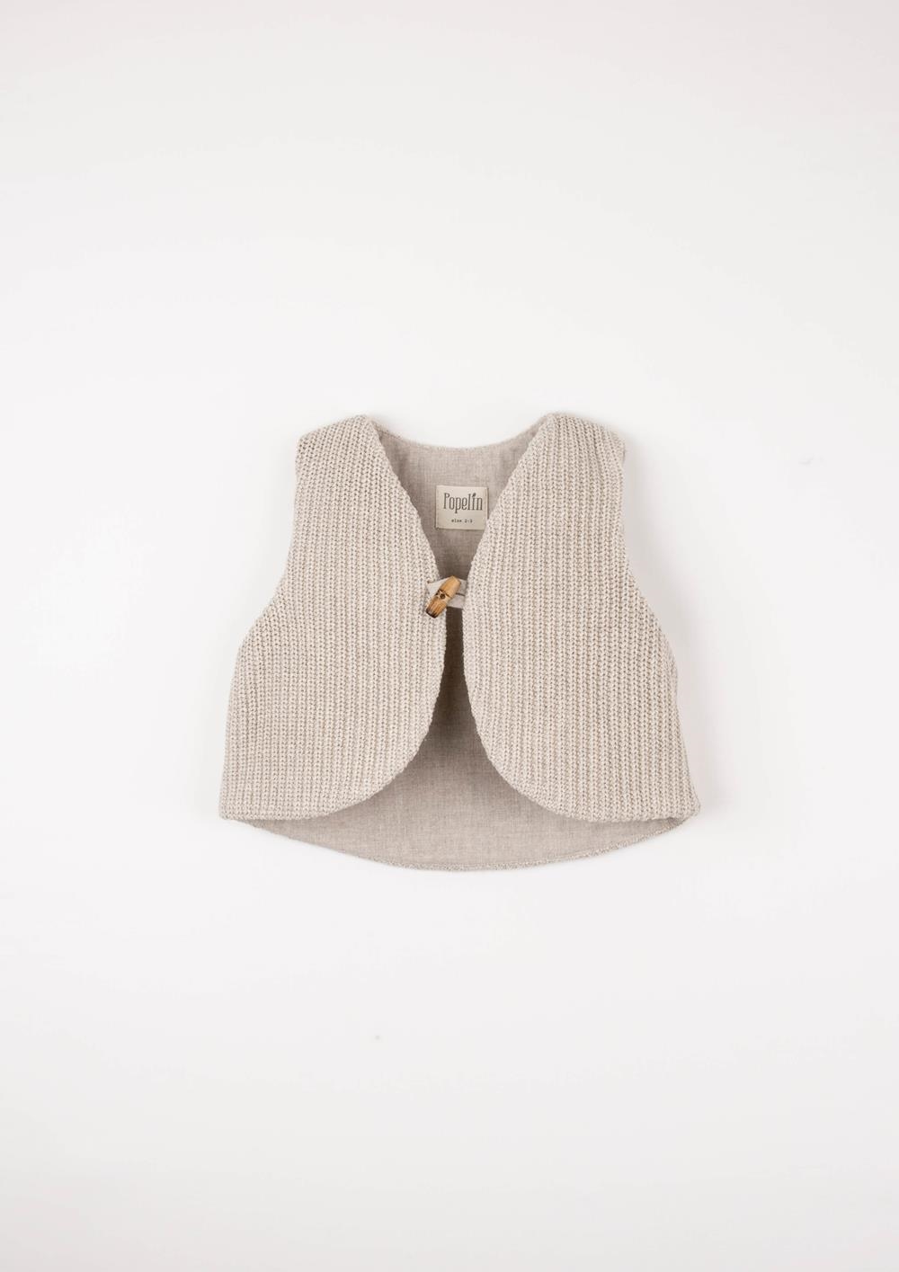 Mod.50.1 Sand woollen mini waistcoat | AW2526 Mod.50.1 Sand woollen mini waistcoat