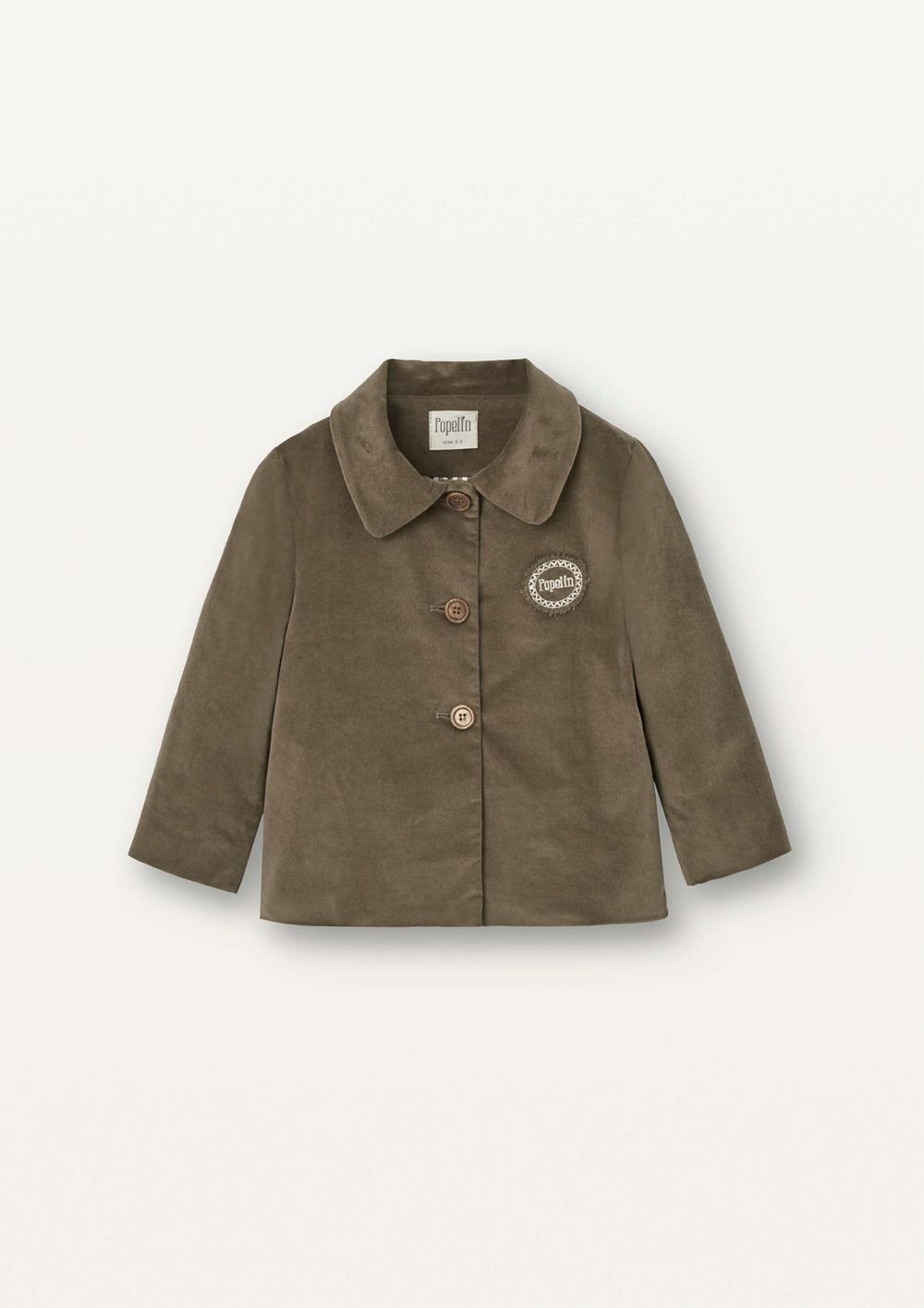 Mod.52.2 Green velvet coat with lapel | AW2526 Mod.52.2 Green velvet coat with lapel