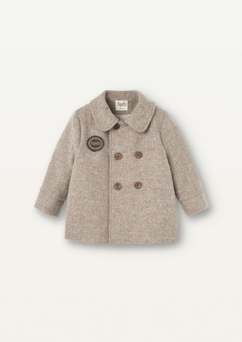 Mod.53.1 Stone woollen double-breasted coat | AW2526 Mod.53.1 Stone woollen double-breasted coat