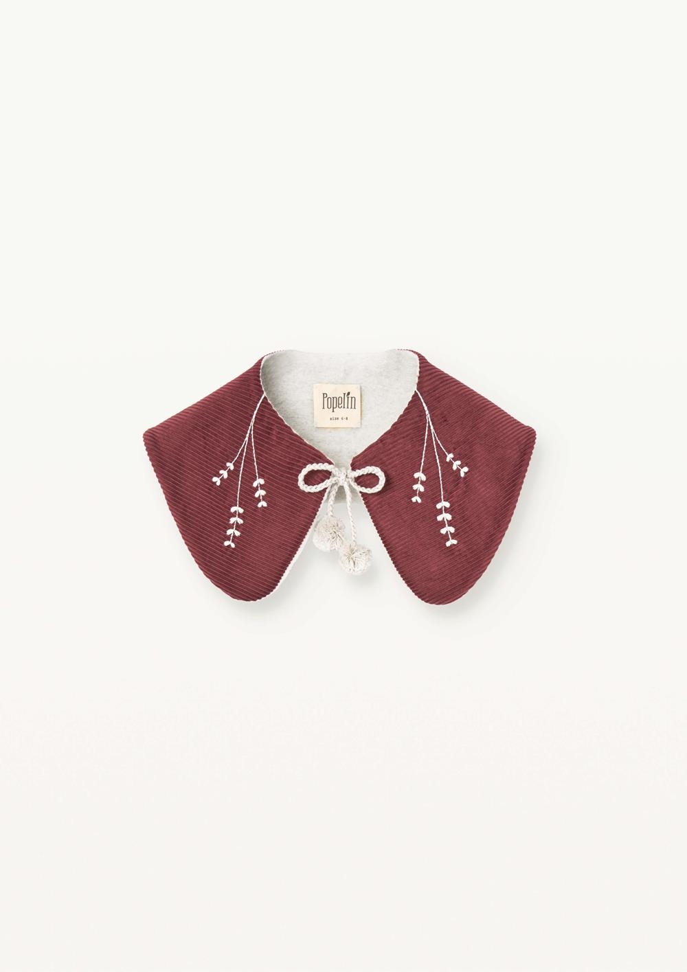 Mod.60.3 Burgundy embroidered collar | AW2526 Mod.60.3 Burgundy embroidered collar