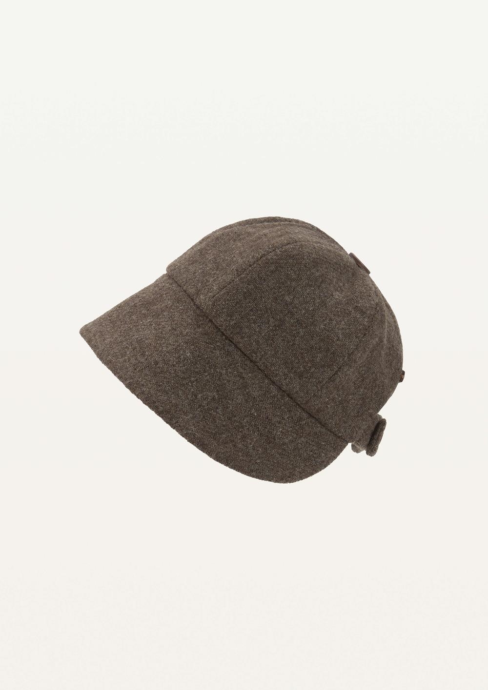 Mod.62.3 Brown woollen peaked bonnet | AW2526 Mod.62.3 Brown woollen peaked bonnet