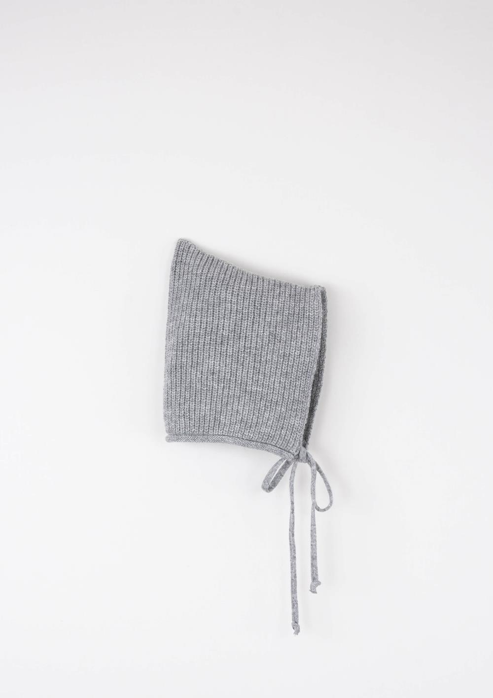 Mod.63.4 Grey melange knitted bonnet | AW2526 Mod.63.4 Grey melange knitted bonnet