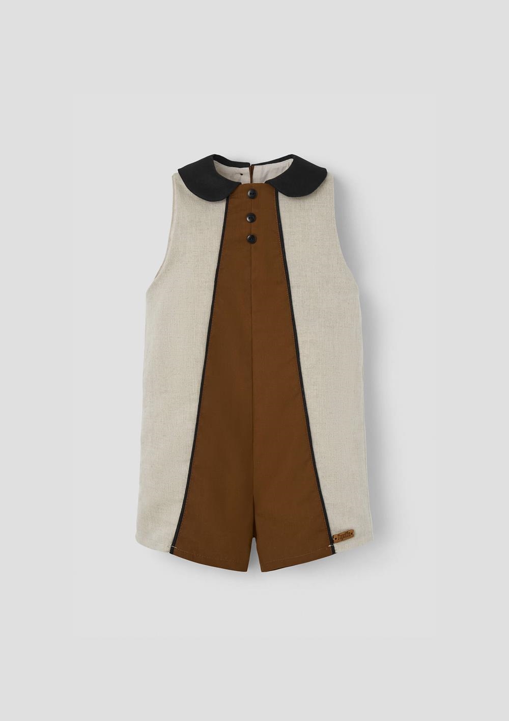 Mod.9.3 Terracotta jumpsuit with baby collar | SS26 Mod.9.3 Terracotta jumpsuit with baby collar