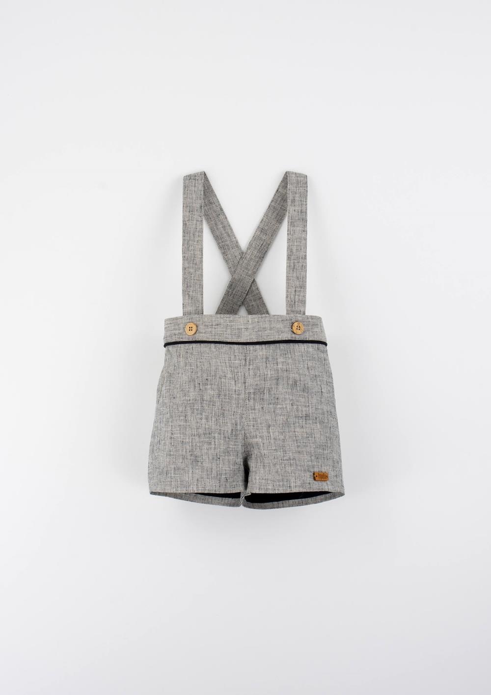 Mod.11.2 Black fleck shorts with straps | SS26 Mod.11.2 Black fleck shorts with straps