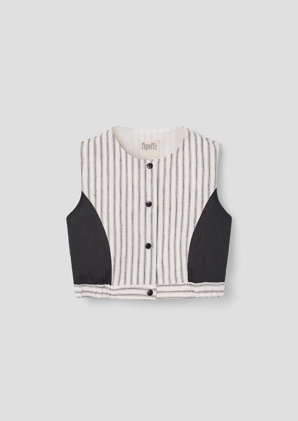 Mod.16.3 Black top with side panels | SS26 Mod.16.3 Black top with side panels