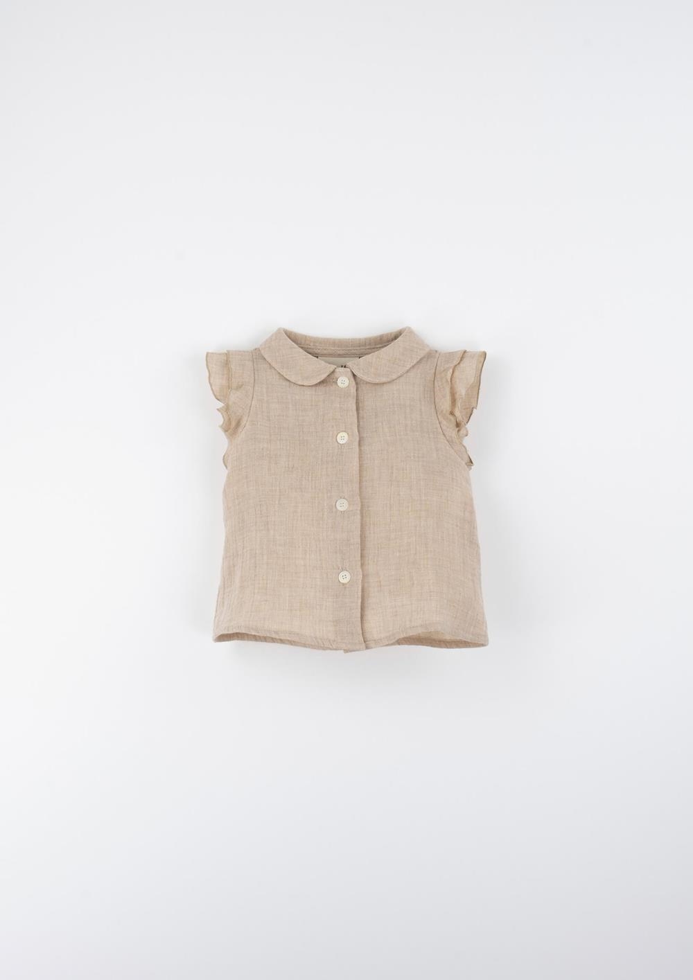 Mod.53.2 Sand blouse with baby collar | SS26 Mod.53.2 Sand blouse with baby collar