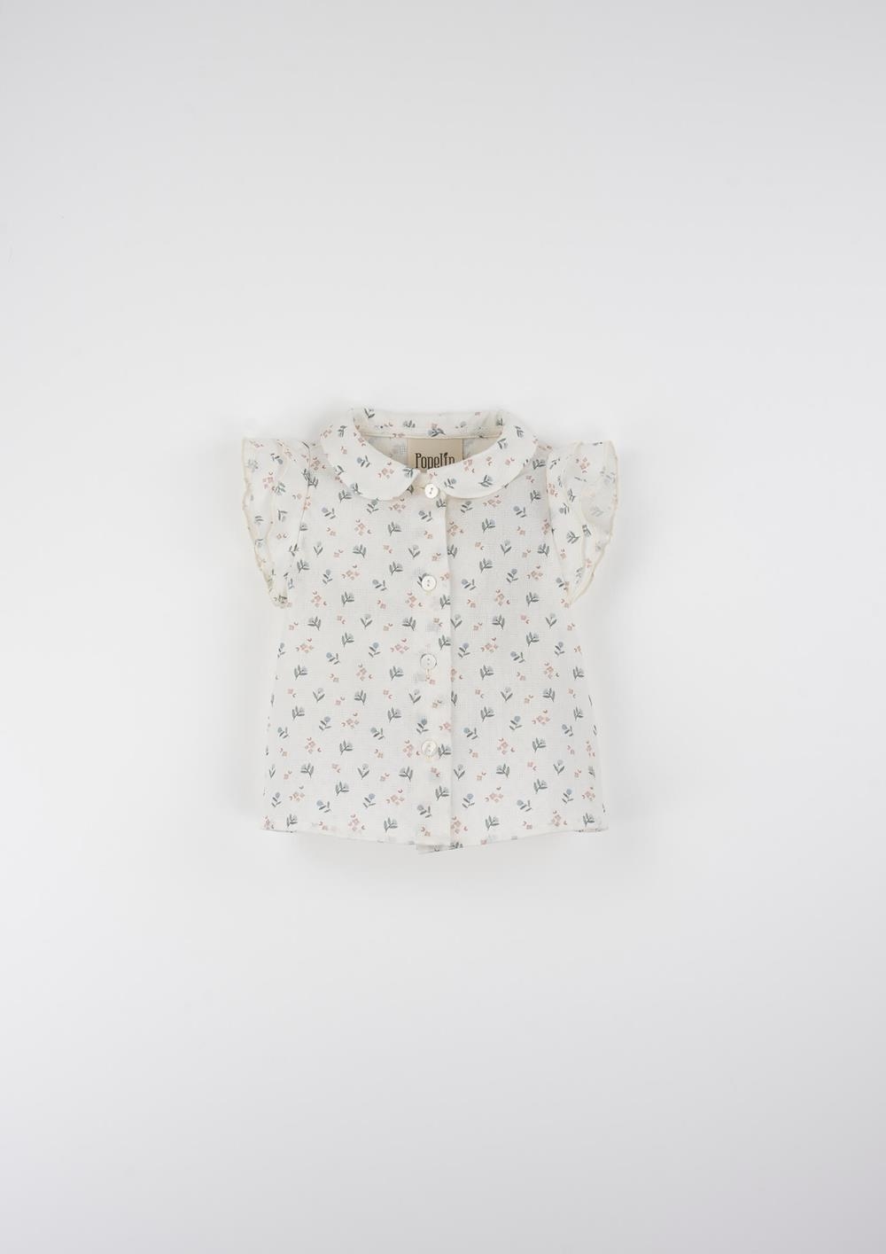 Mod.53.3 Floral blouse with baby collar | SS26 Mod.53.3 Floral blouse with baby collar