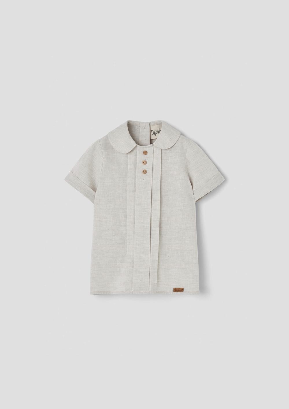 Mod.19.2 Grey shirt with central panel | SS26 Mod.19.2 Grey shirt with central panel