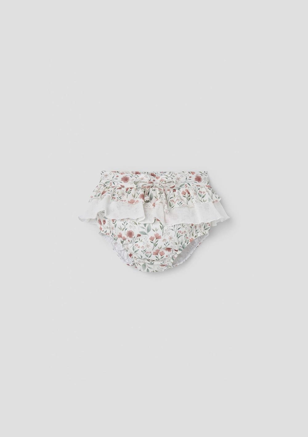 Mod.52.6 Poppy pattern culotte with double frill | SS26 Mod.52.6 Poppy pattern culotte with double frill