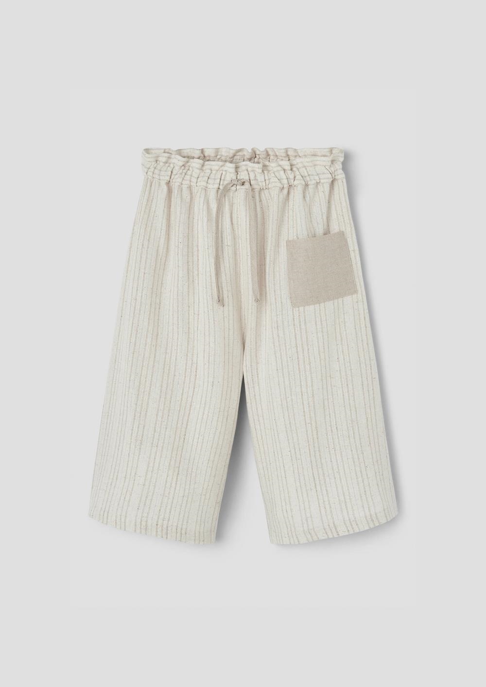 Mod.27.1 Silver lurex long bermuda shorts | SS26 Mod.27.1 Silver lurex long bermuda shorts