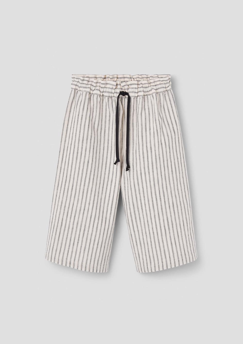 Mod.27.3 Black striped long bermuda shorts | SS26 Mod.27.3 Black striped long bermuda shorts