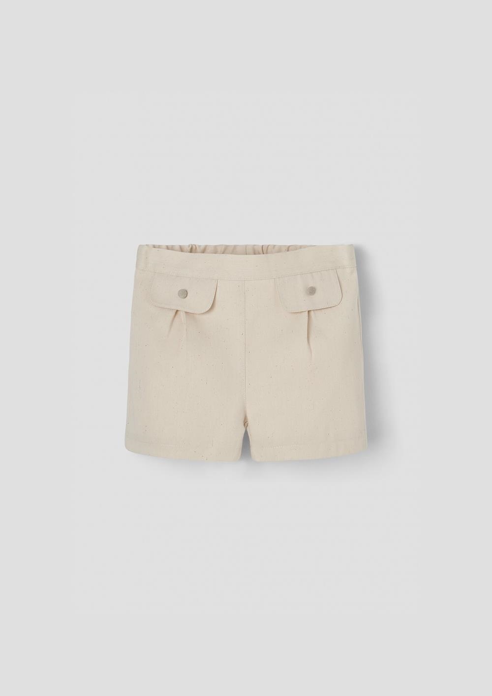Mod.30.1 Off-white shorts with flaps | SS26 Mod.30.1 Off-white shorts with flaps