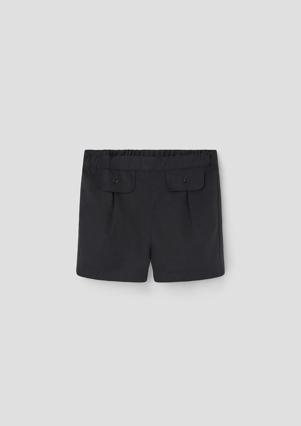 Mod.30.7 Black shorts with flaps | SS26 Mod.30.7 Black shorts with flaps