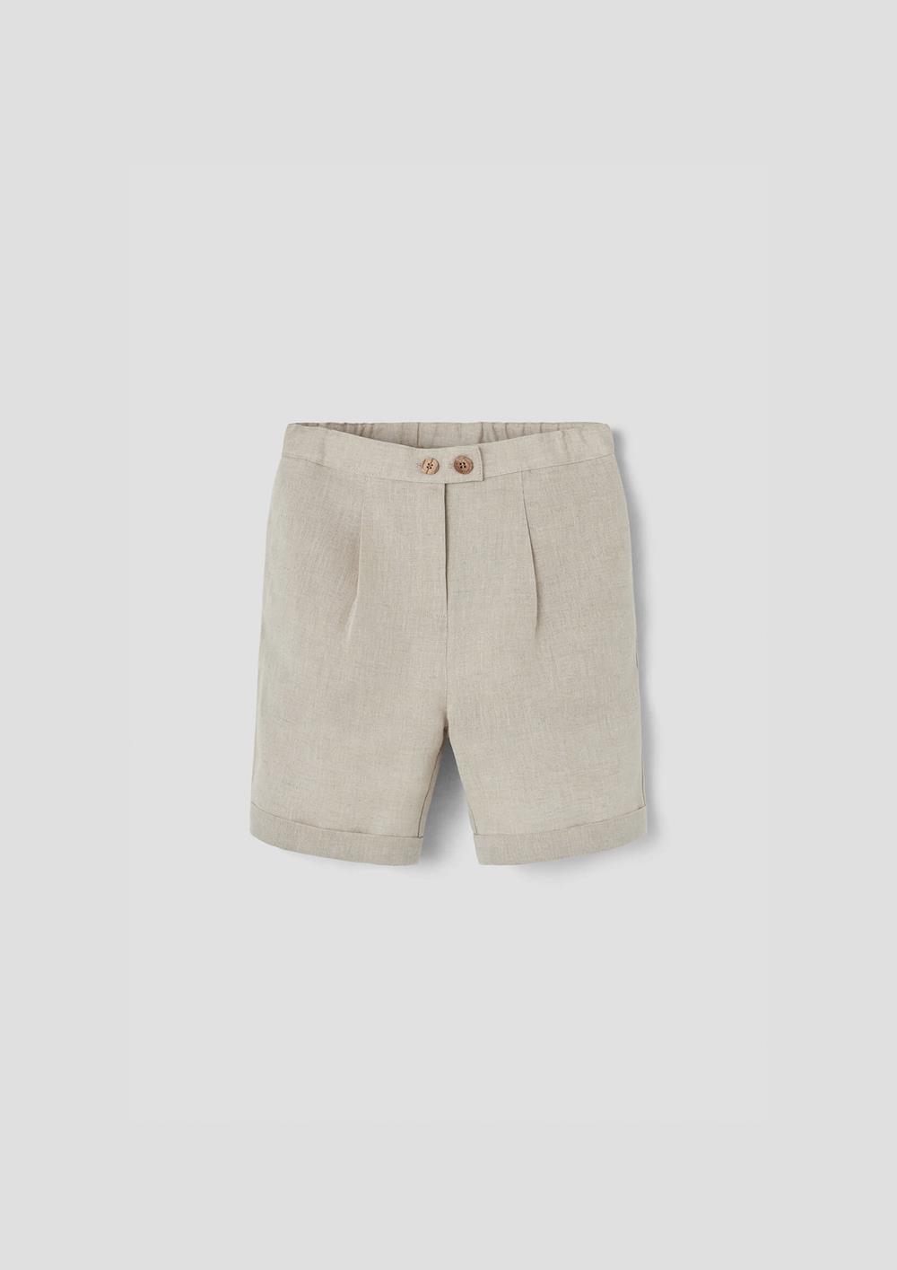 Mod.32.1 Sand linen bermuda shorts | SS26 Mod.32.1 Sand linen bermuda shorts