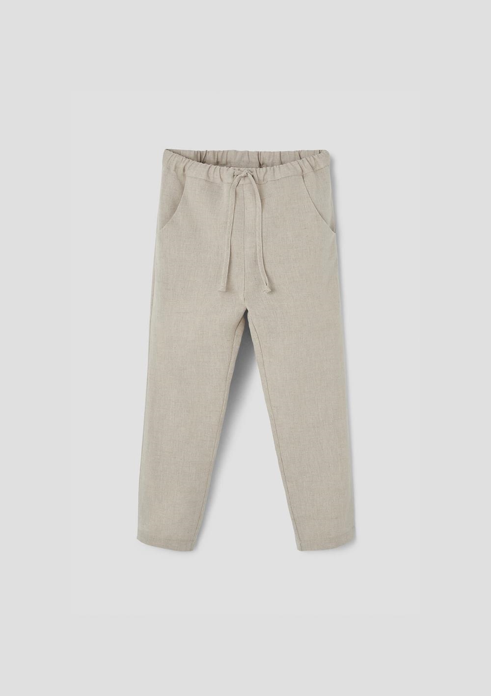 Mod.34.1 Sand linen straight cut trousers | SS26 Mod.34.1 Sand linen straight cut trousers