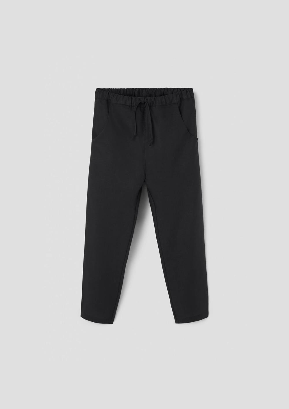 Mod.34.4 Black linen straight cut trousers | SS26 Mod.34.4 Black linen straight cut trousers