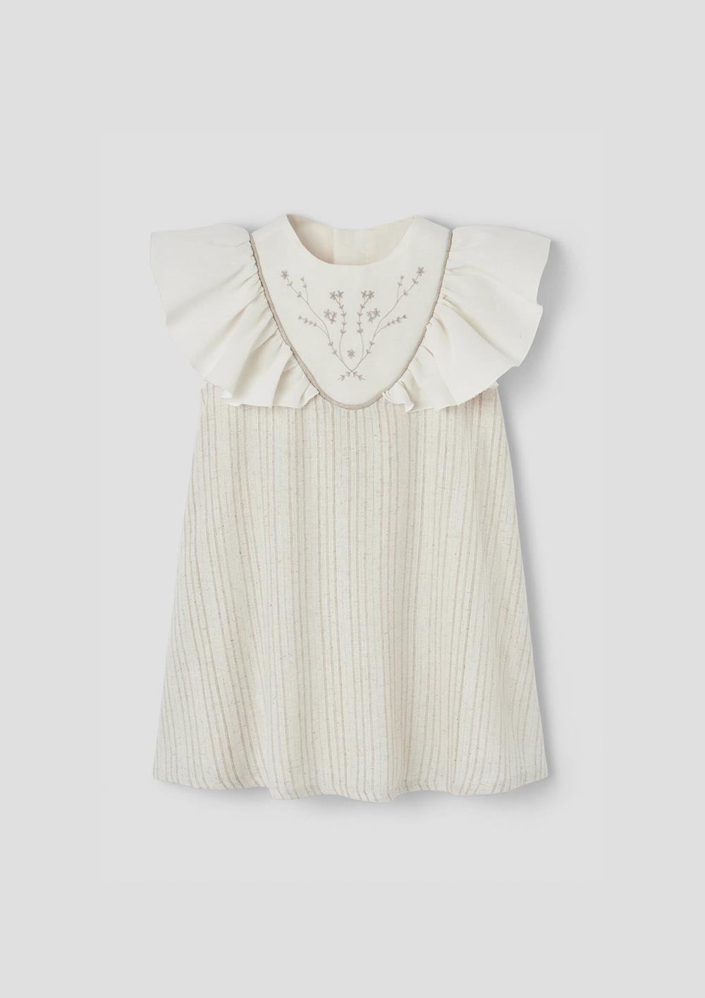 Mod.40.1 Lurex short dress with embroidered yoke | SS26 Mod.40.1 Lurex short dress with embroidered yoke