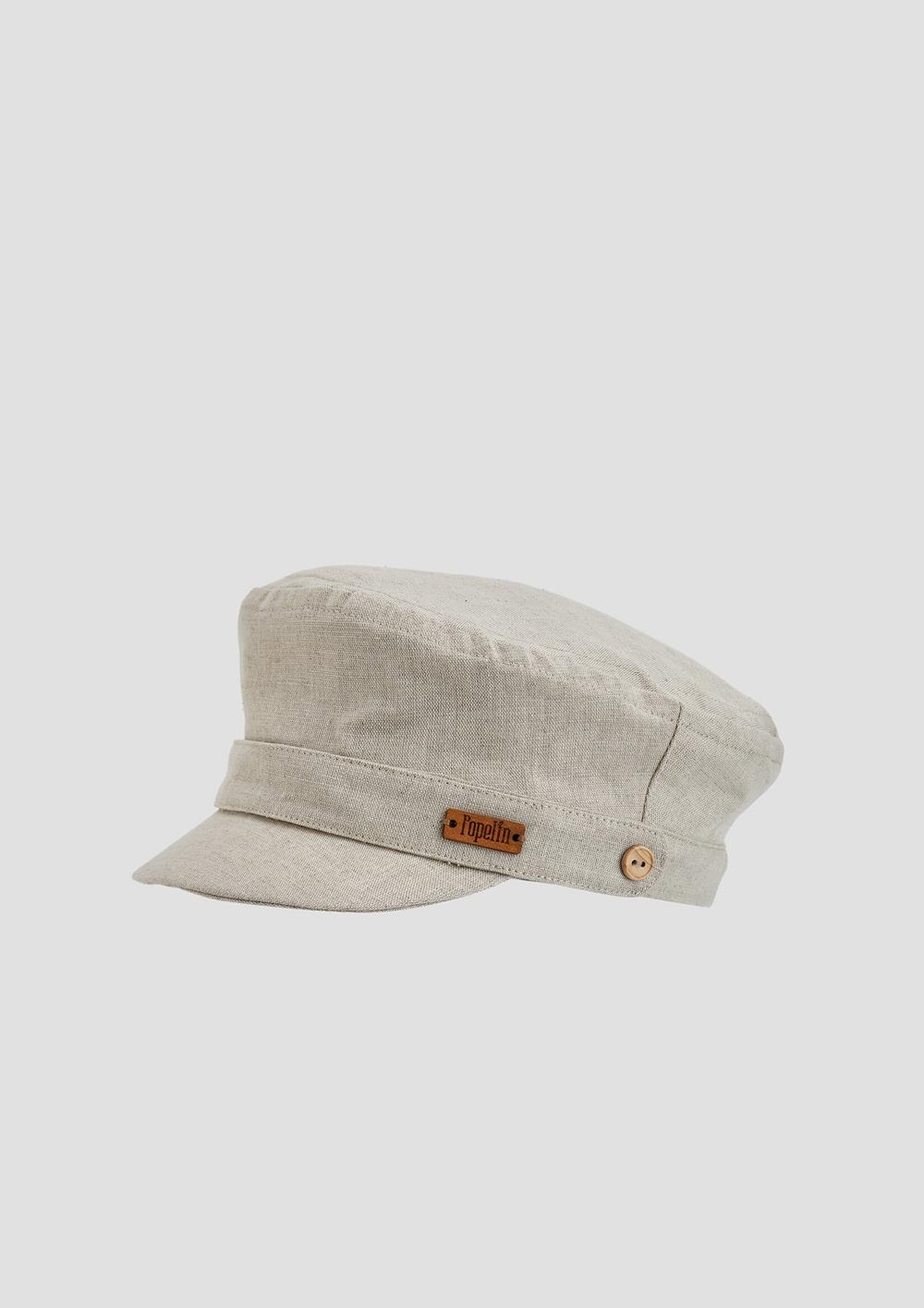 Mod.62.1 Sand linen cap with peak | SS26 Mod.62.1 Sand linen cap with peak