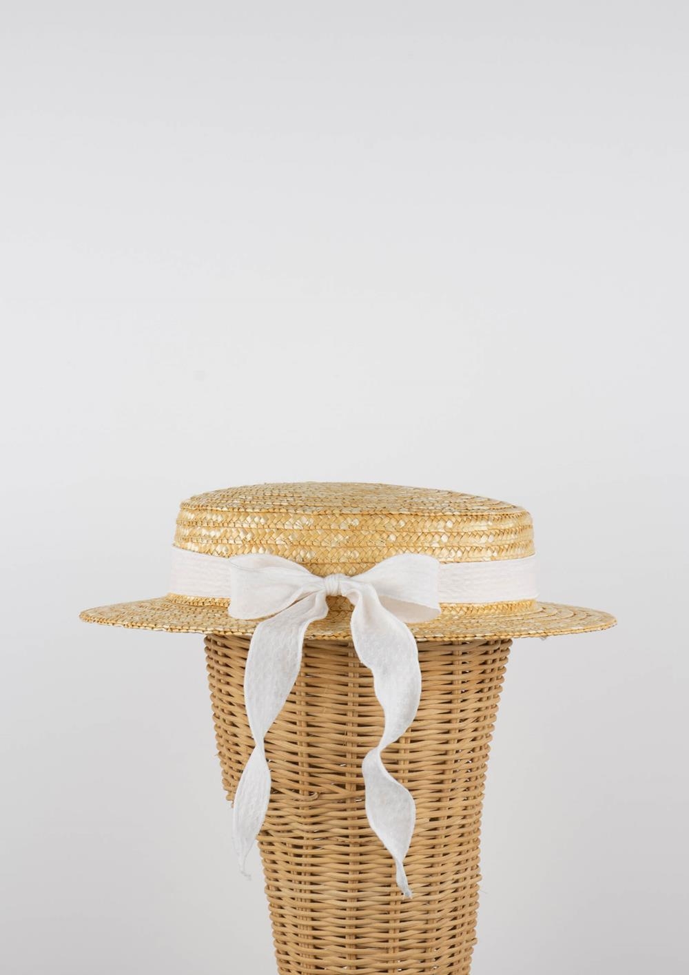 Mod.63.2 White Natural straw hat | SS26 Mod.63.2 White Natural straw hat