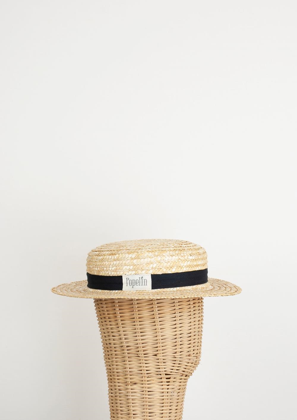 Mod.63.6 Black Natural straw hat | SS26 Mod.63.6 Black Natural straw hat