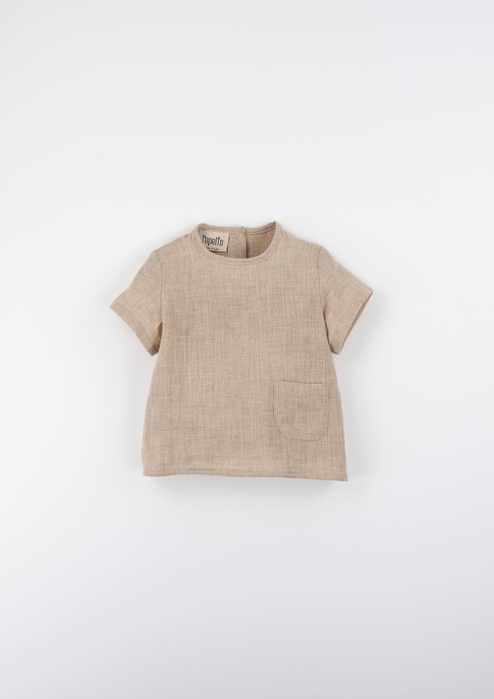 Mod.54.2 Sand organic shirt with pocket | SS26 Mod.54.2 Sand organic shirt with pocket
