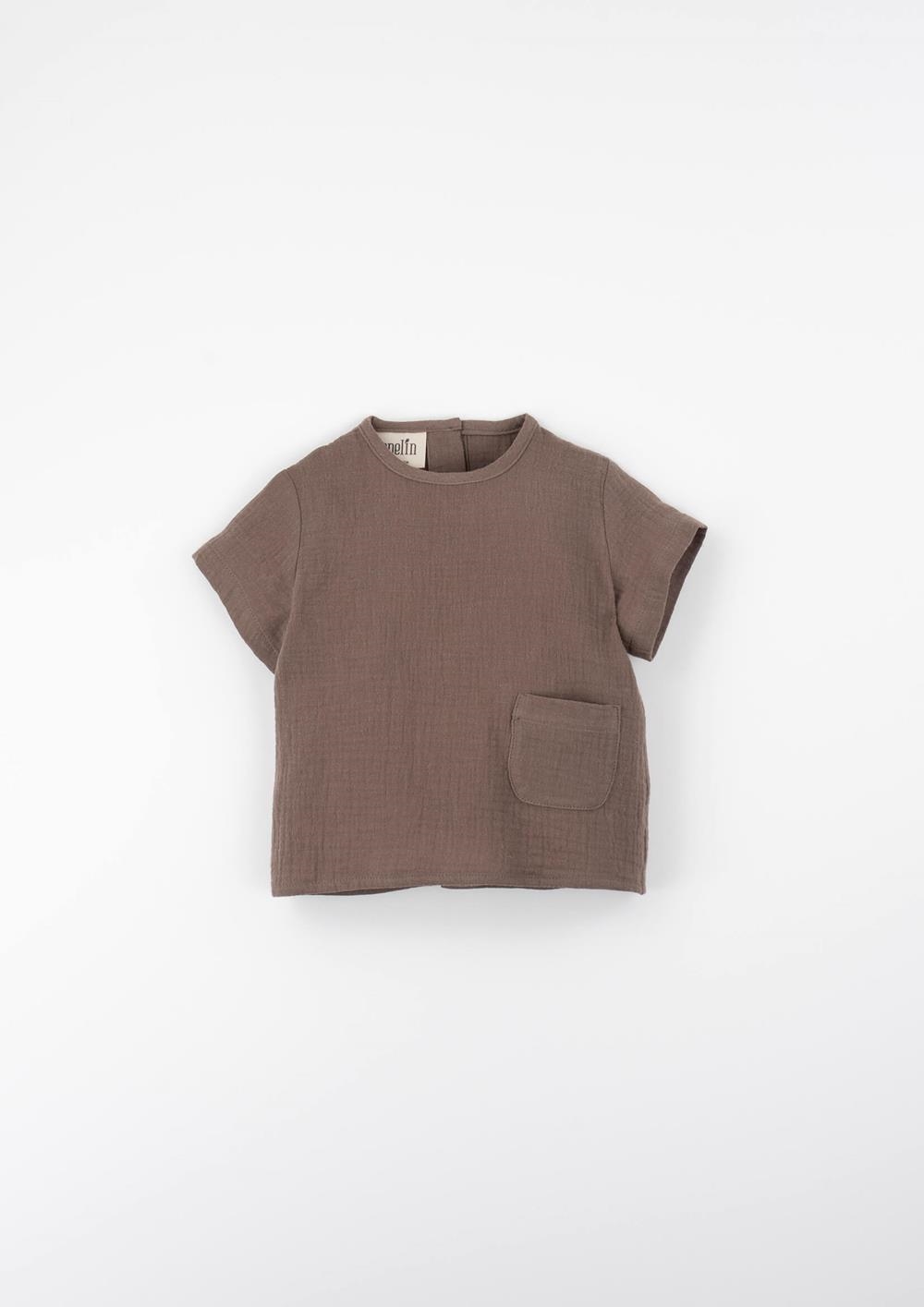 Mod.54.3 Brown organic shirt with pocket | SS26 Mod.54.3 Brown organic shirt with pocket