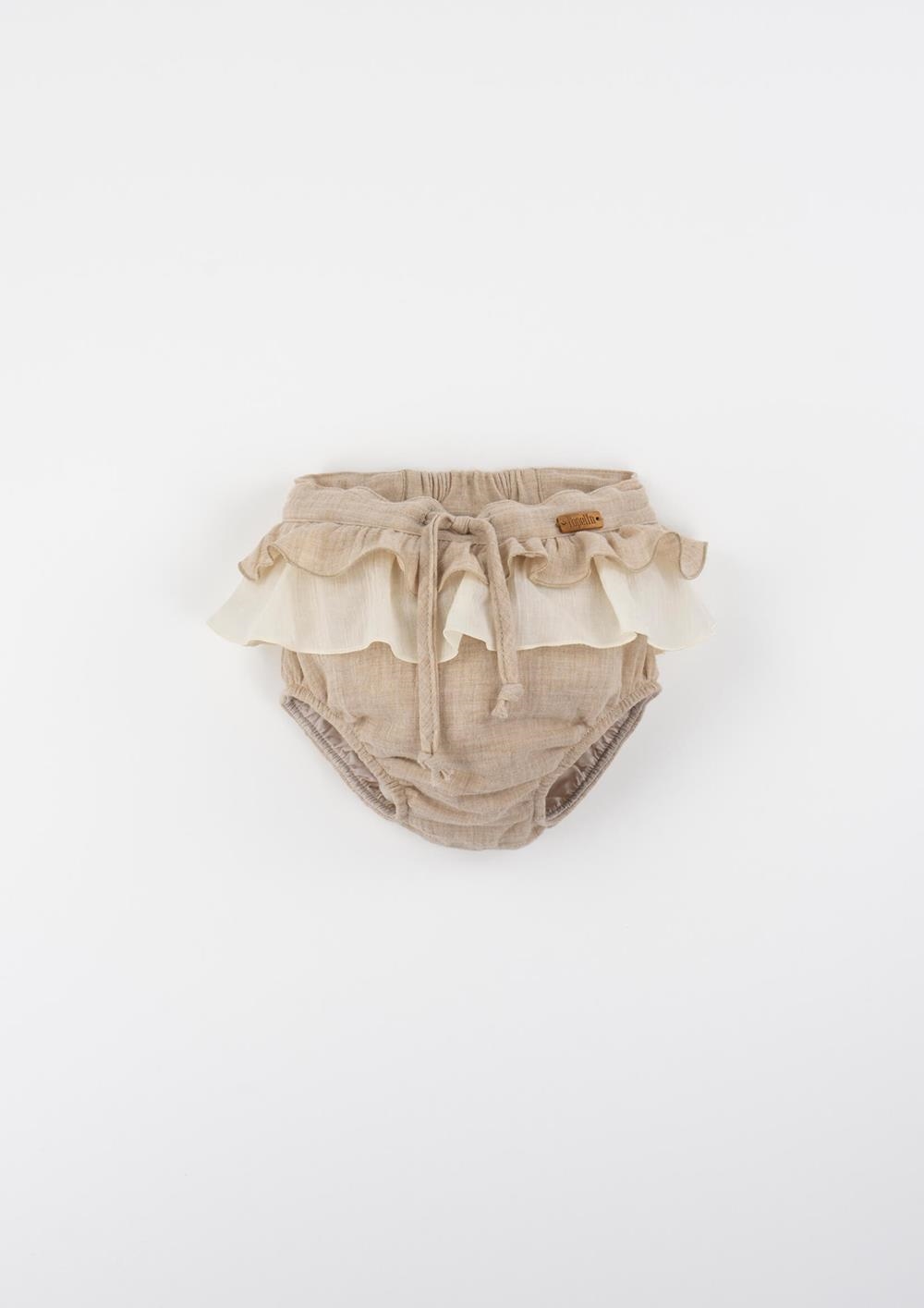 Mod.52.2 Sand organic culotte with double frill | SS26 Mod.52.2 Sand organic culotte with double frill