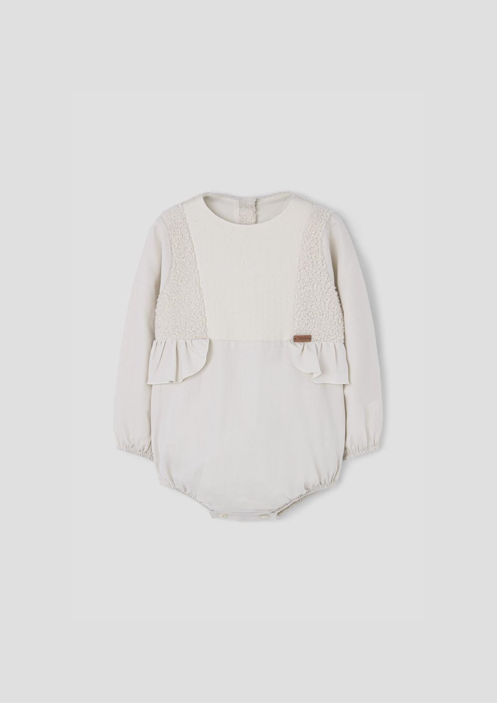Mod.1.1 Off-white romper suit with side panels | AW26.27 Mod.1.1 Off-white romper suit with side panels