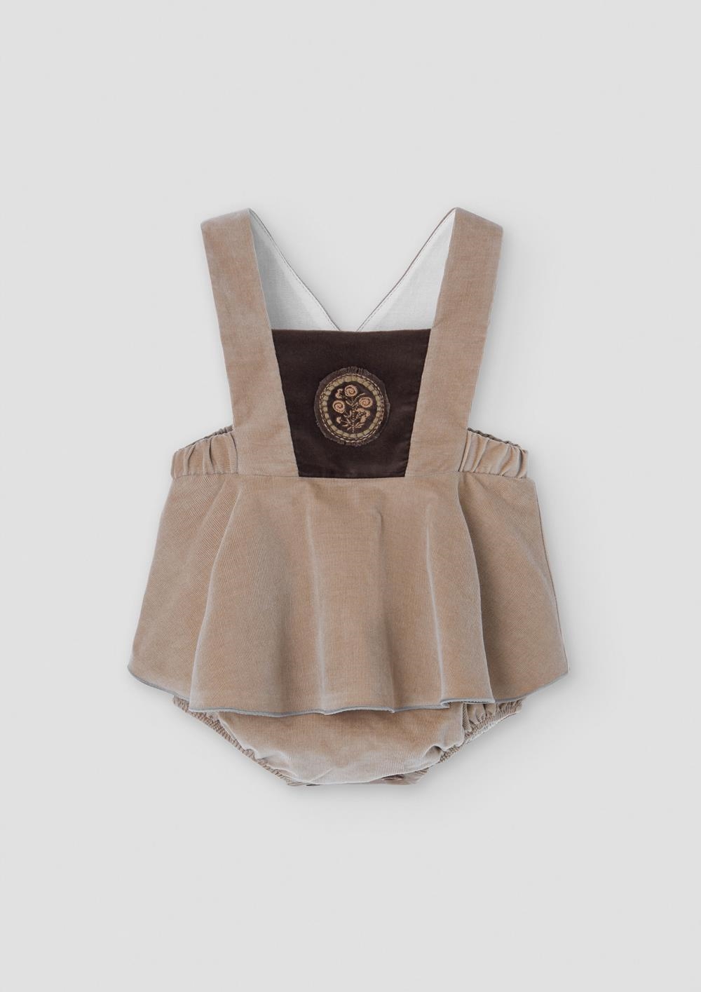 Mod.4.4 Camel corduroy romper suit with straps | AW26.27 Mod.4.4 Camel corduroy romper suit with straps