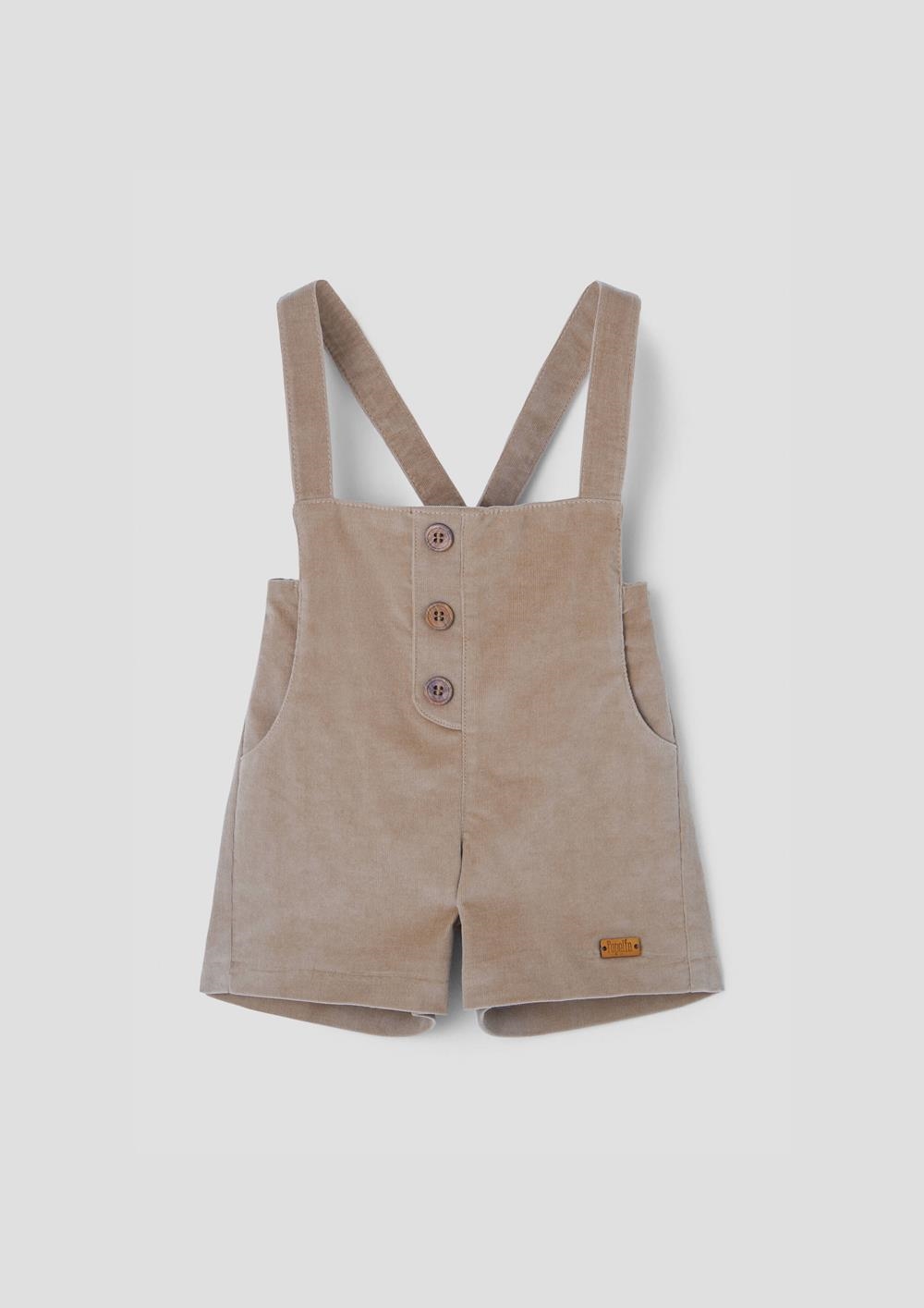 Mod.7.1 Camel corduroy dungarees with crossover straps and pockets | AW26.27 Mod.7.1 Camel corduroy dungarees with crossover straps and pockets