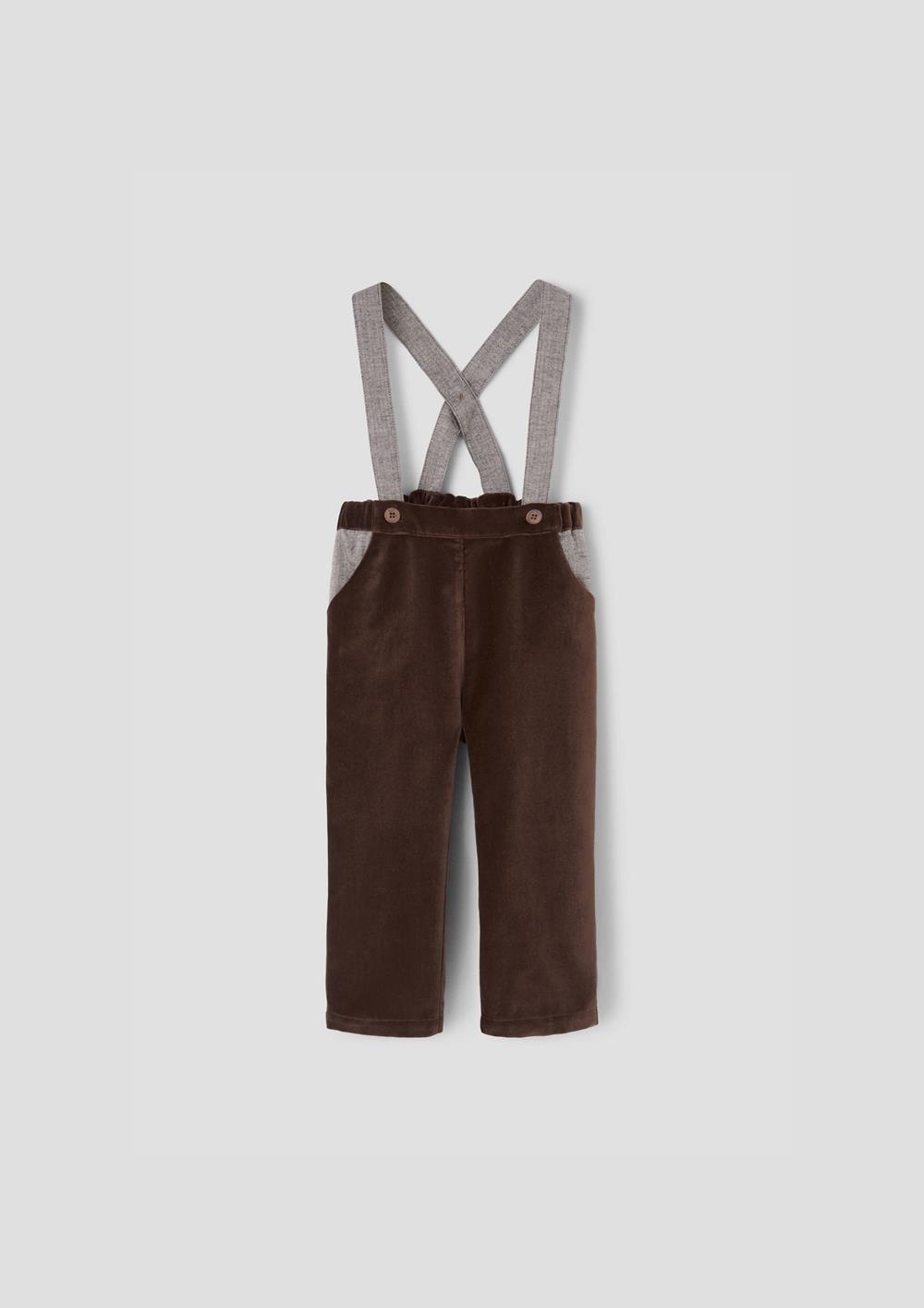 Mod.11.2 Brown velvet trousers with straps | AW26.27 Mod.11.2 Brown velvet trousers with straps