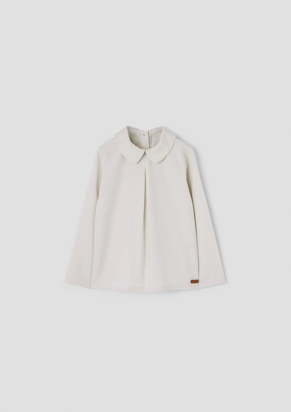 Mod.19.1 Off-white blouse with pleat | AW26.27 Mod.19.1 Off-white blouse with pleat