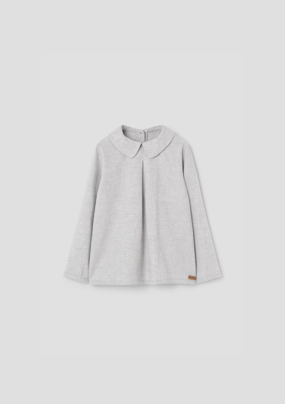Mod.19.3 Light grey blouse with pleat | AW26.27 Mod.19.3 Light grey blouse with pleat