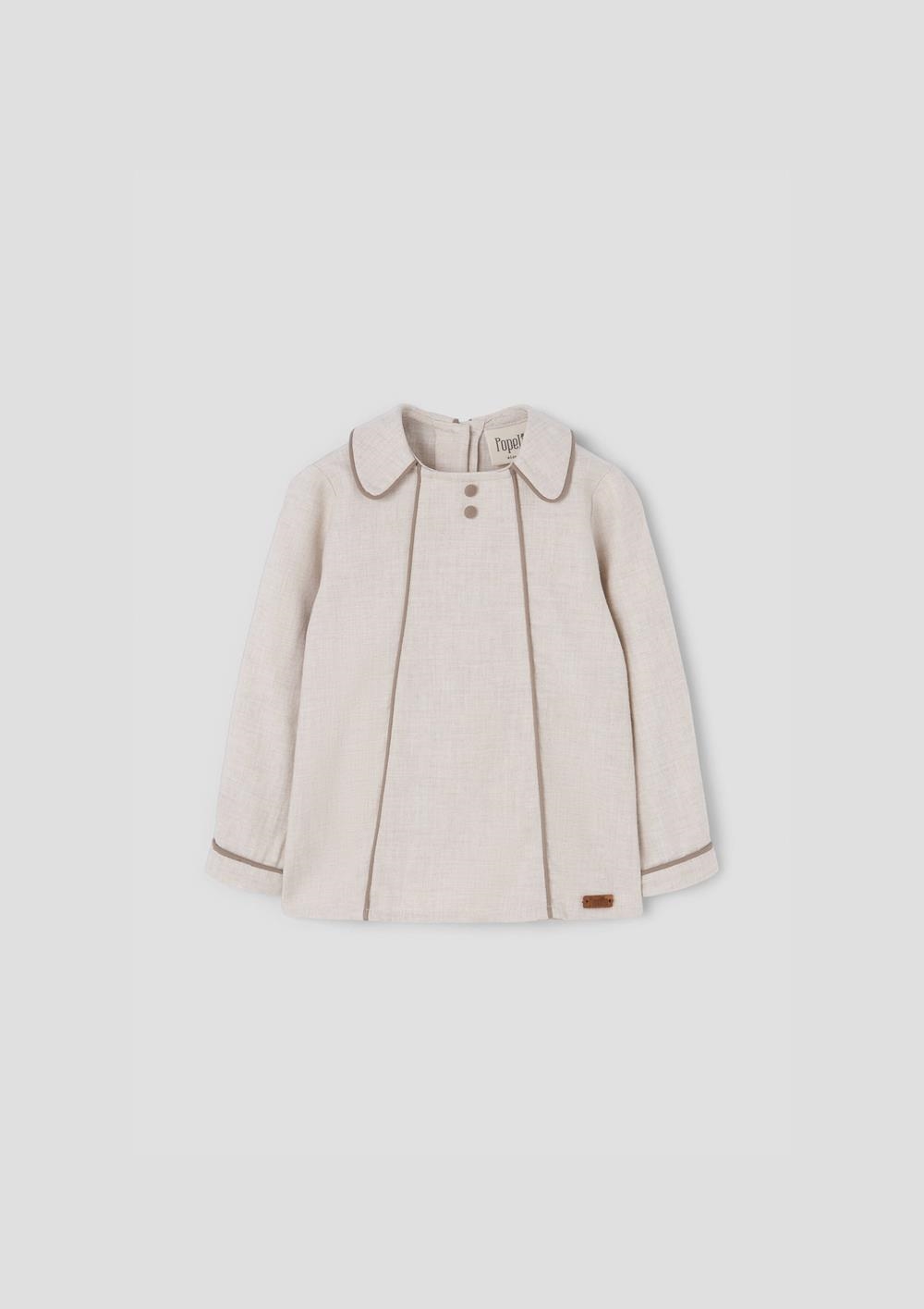 Mod.20.1 Sand panelled blouse | AW26.27 Mod.20.1 Sand panelled blouse