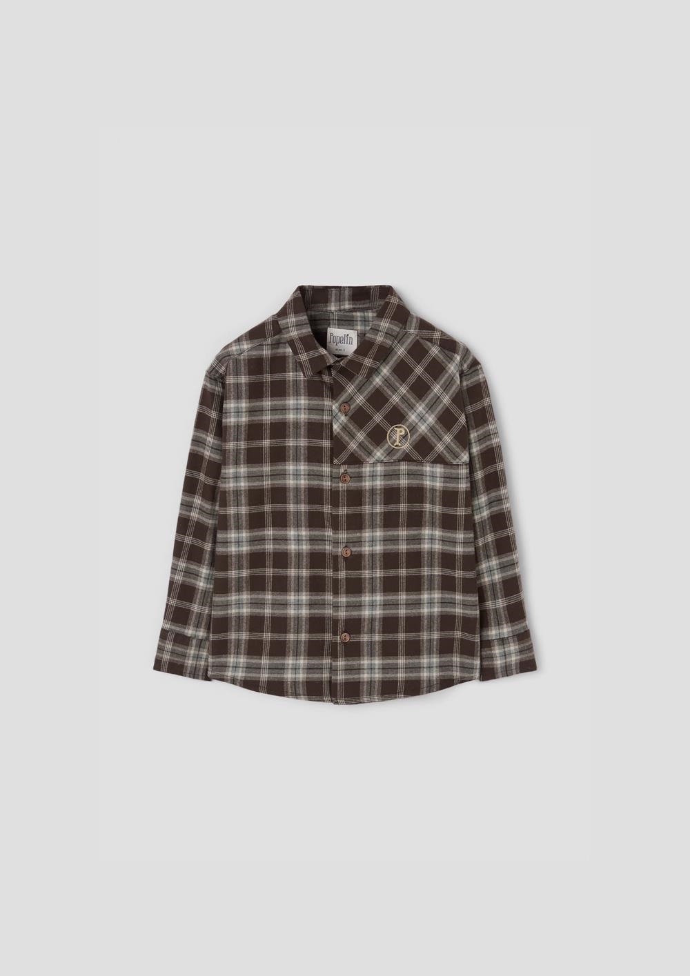 Mod.24.1 Brown plaid shirt with collar | AW26.27 Mod.24.1 Brown plaid shirt with collar
