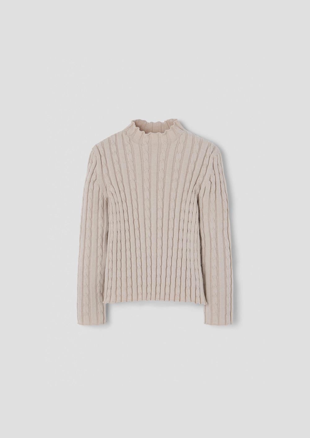Mod.18.1 Sand Perkins neck knitted sweater | AW26.27 Mod.18.1 Sand Perkins neck knitted sweater