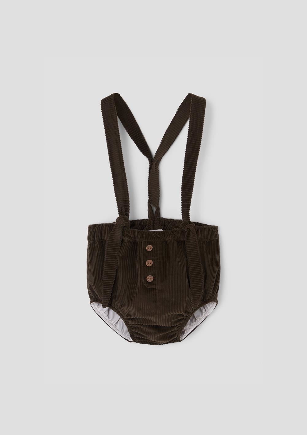 Mod.25.3 Brown corduroy culotte with removable straps | AW26.27 Mod.25.3 Brown corduroy culotte with removable straps