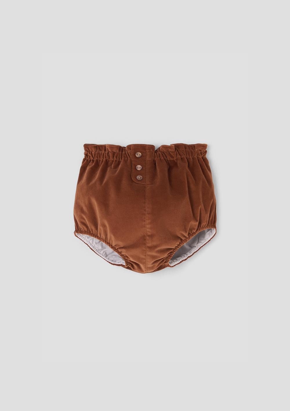 Mod.26.1 Terracotta velvet high-waist culotte | AW26.27 Mod.26.1 Terracotta velvet high-waist culotte