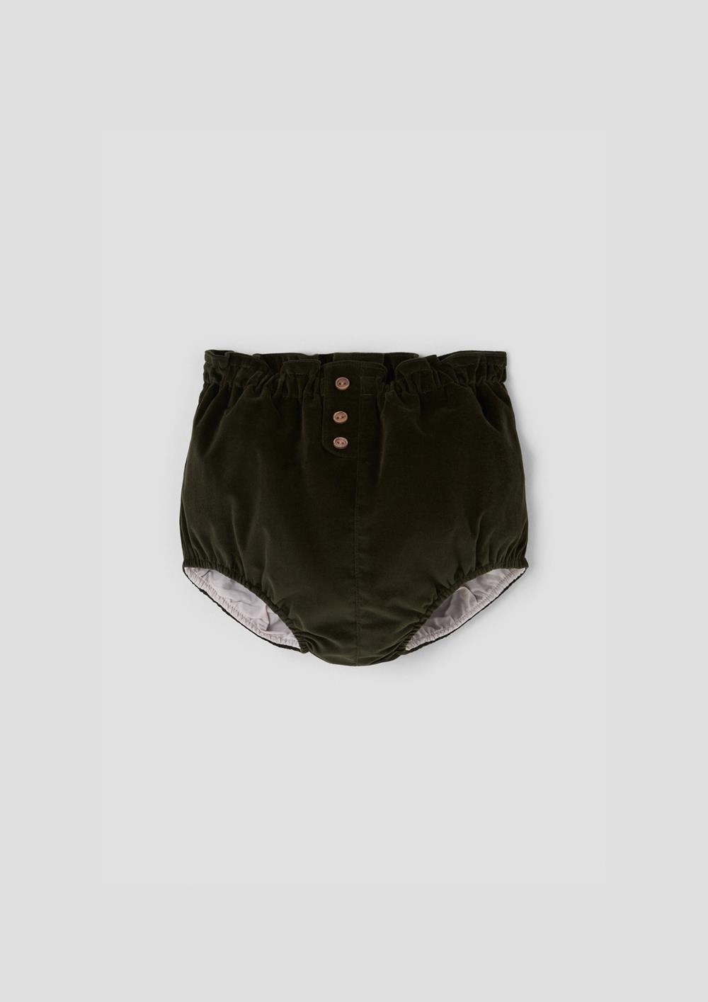 Mod.26.4 Moss green velvet high-waist culotte | AW26.27 Mod.26.4 Moss green velvet high-waist culotte