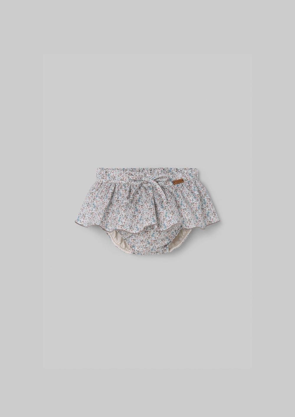 Mod.27.2 Micro-flower floral culotte with skirt | AW26.27 Mod.27.2 Micro-flower floral culotte with skirt