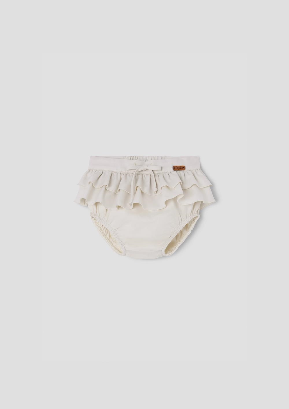 Mod.28.1 Off-white culotte with double frill | AW26.27 Mod.28.1 Off-white culotte with double frill