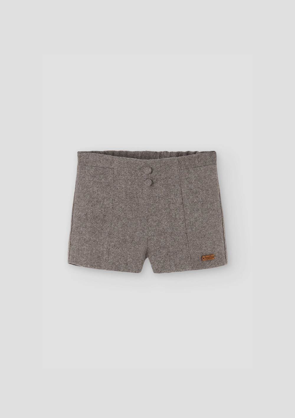 Mod.29.2 Brown fleck panelled shorts | AW26.27 Mod.29.2 Brown fleck panelled shorts