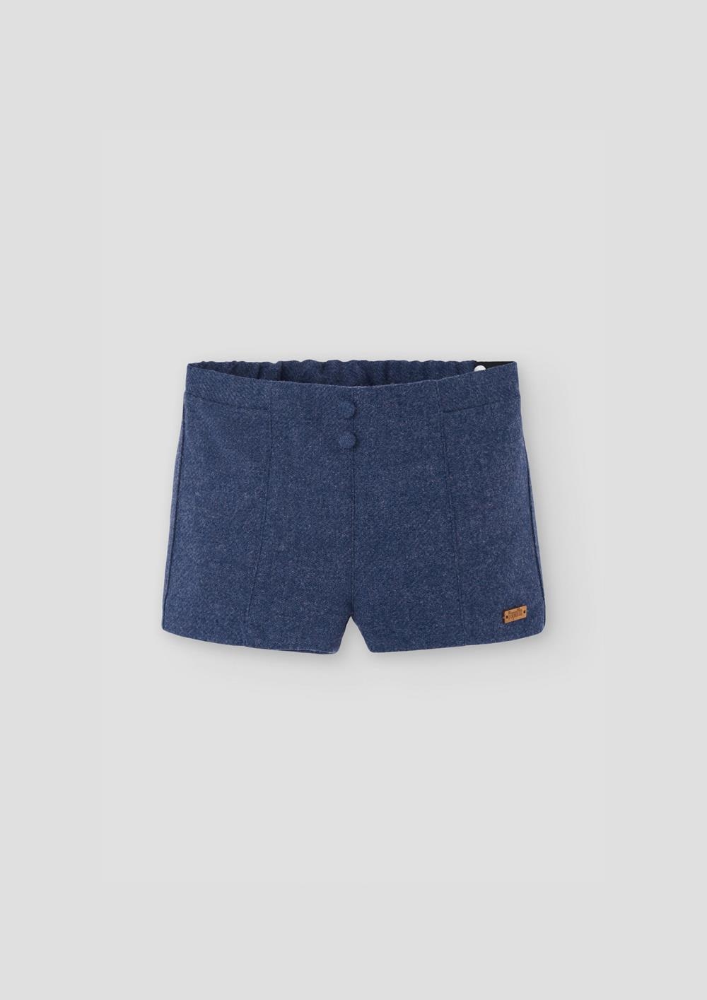 Mod.29.3 Blue woollen panelled shorts | AW26.27 Mod.29.3 Blue woollen panelled shorts