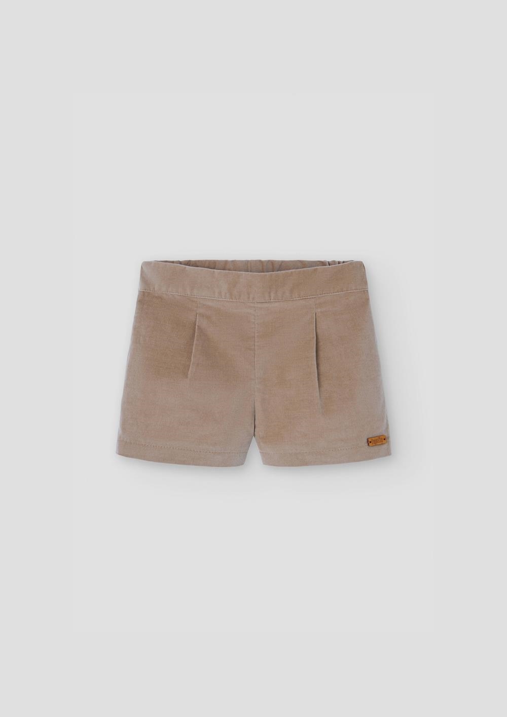 Mod.30.1 Camel corduroy shorts with darts | AW26.27 Mod.30.1 Camel corduroy shorts with darts